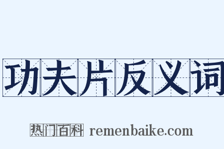 功夫片反义词是什么意思的图片